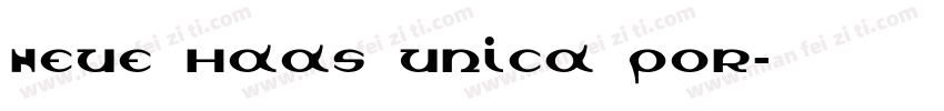 Neue Haas Unica Por字体转换